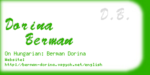 dorina berman business card